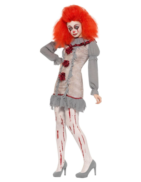 Déguisement femme clown vintage (robe et collerette)