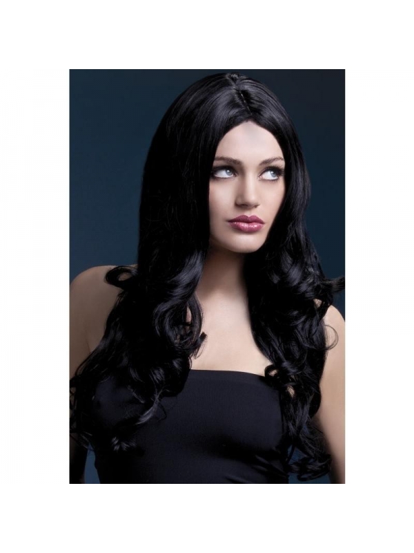 Perruque Fever Rhianne sexy 66 cm, noire | Accessoires