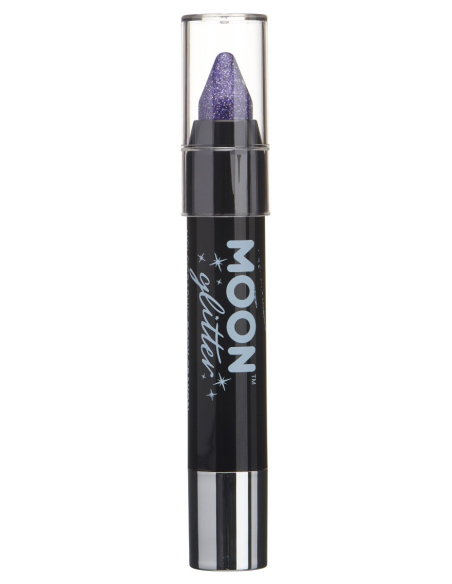 Crayons pour le corps à paillettes holographiques Violet– Moon Glitter, 3,5g