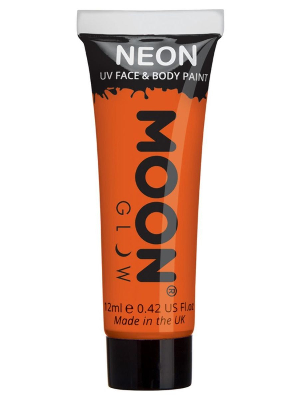 Peinture UV Néon Visage et Corps Orange - Cosmic Moon 12 ml