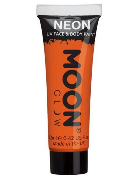 Peinture UV Néon Visage et Corps Orange - Cosmic Moon 12 ml
