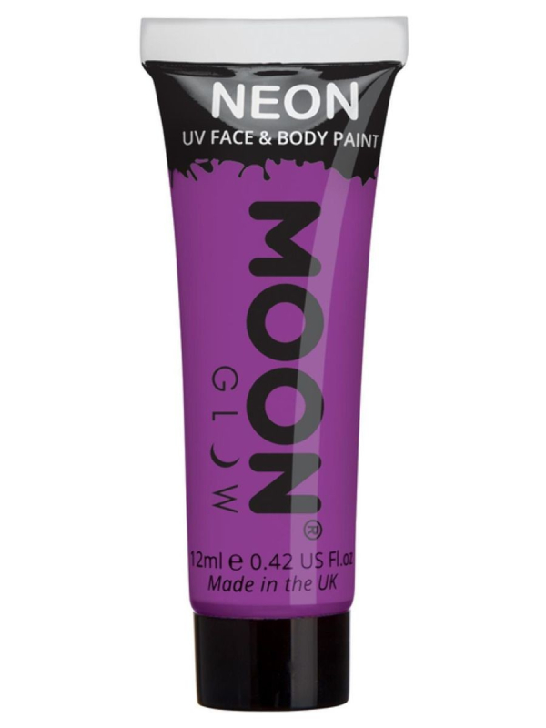 Peinture UV Néon Visage et Corps Violet - Cosmic Moon 12 ml