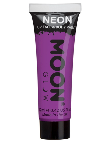 Peinture UV Néon Visage et Corps Violet - Cosmic Moon 12 ml