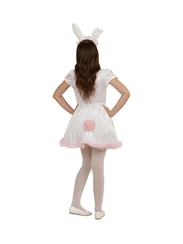 Déguisement lapine blanc (robe avec queue et oreilles)