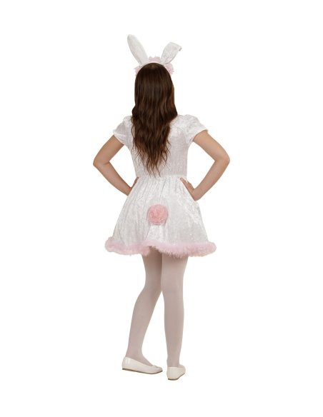 Déguisement lapine blanc (robe avec queue et oreilles)