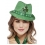 Chapeau Saint-Patrick vert à LED multifonctions et à motifs de trèfle irlandais