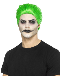 Perruque verte homme cheveux courts – Style Joker Halloween