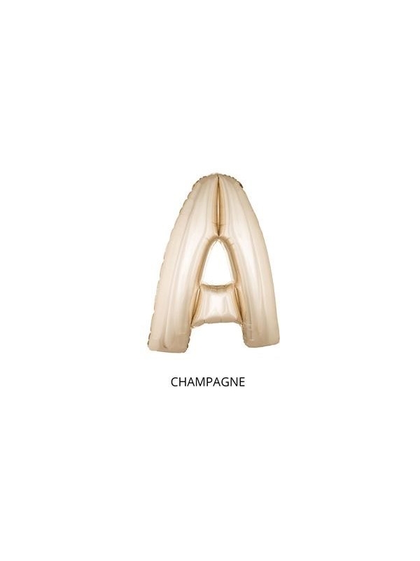 Ballon Aluminium Champagne ou Rose mordoré lettre -A- taille 102cm