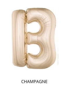 Ballon Aluminium Champagne ou Rose mordoré lettre -B- taille 102cm