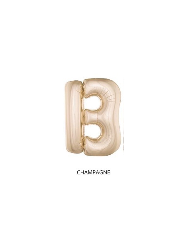 Ballon Aluminium Champagne ou Rose mordoré lettre -B- taille 102cm