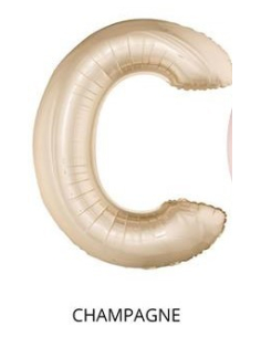 Ballon Aluminium Champagne ou Rose mordoré lettre -C- taille 102cm