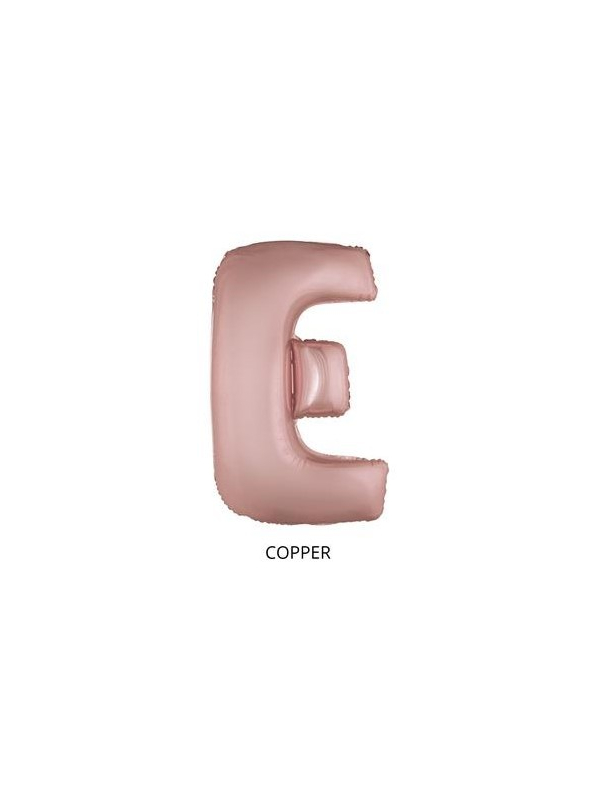 Ballon Aluminium Champagne ou Rose mordoré lettre -E- taille 102cm