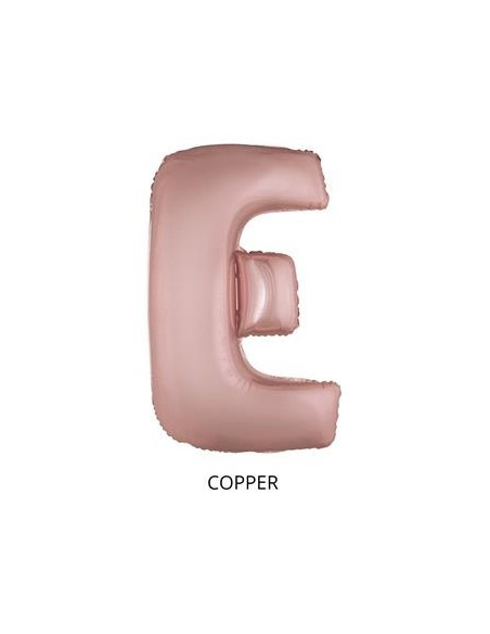Ballon Aluminium Champagne ou Rose mordoré lettre -E- taille 102cm