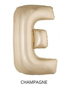 Ballon Aluminium Champagne ou Rose mordoré lettre -E- taille 102cm