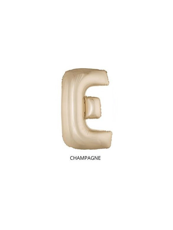 Ballon Aluminium Champagne ou Rose mordoré lettre -E- taille 102cm