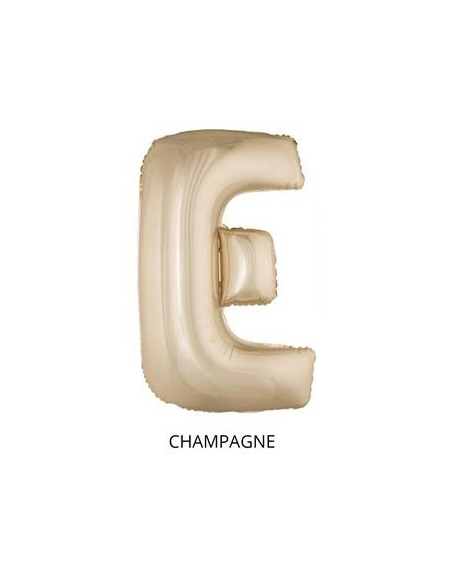 Ballon Aluminium Champagne ou Rose mordoré lettre -E- taille 102cm