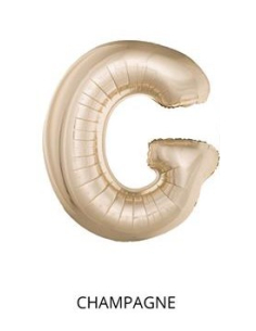 Ballon Aluminium Champagne ou Rose mordoré lettre -G- taille 102cm