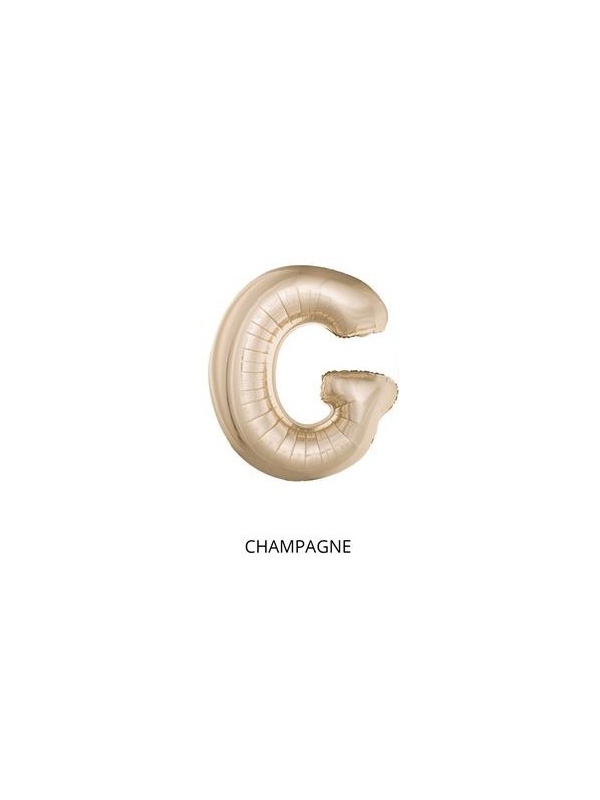 Ballon Aluminium Champagne ou Rose mordoré lettre -G- taille 102cm