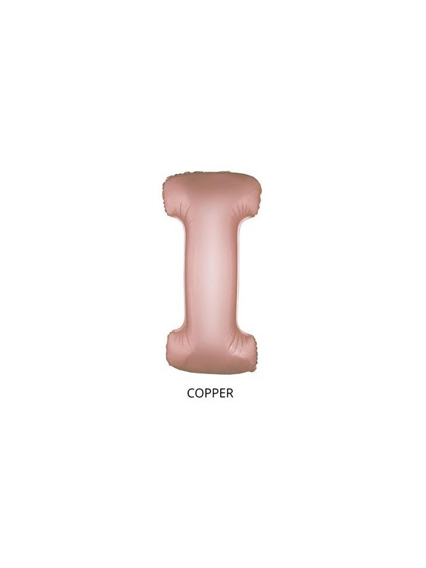 Ballon Aluminium Champagne ou Rose mordoré lettre - I- taille 102cm