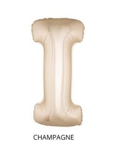 Ballon Aluminium Champagne ou Rose mordoré lettre - I- taille 102cm