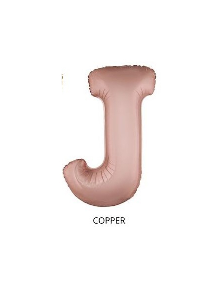 Ballon Aluminium Champagne ou Rose mordoré lettre -J- taille 102cm