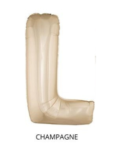 Ballon Aluminium Champagne ou Rose mordoré lettre -L- taille 102cm