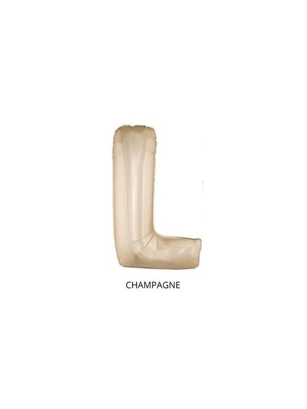 Ballon Aluminium Champagne ou Rose mordoré lettre -L- taille 102cm