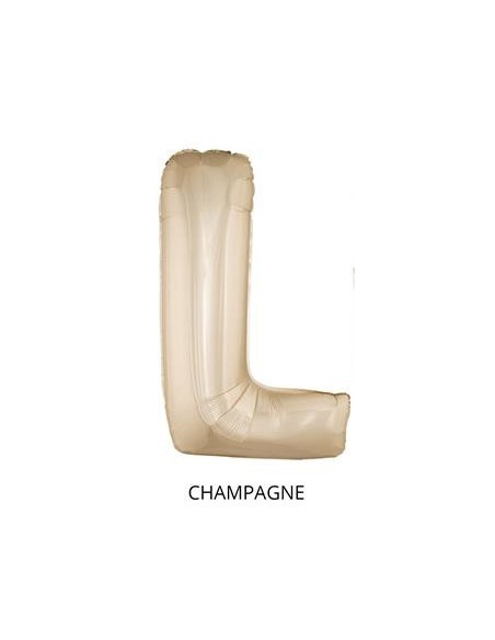Ballon Aluminium Champagne ou Rose mordoré lettre -L- taille 102cm