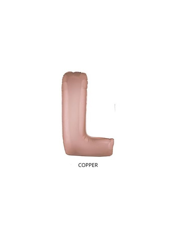 Ballon Aluminium Champagne ou Rose mordoré lettre -L- taille 102cm