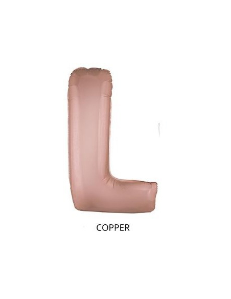 Ballon Aluminium Champagne ou Rose mordoré lettre -L- taille 102cm