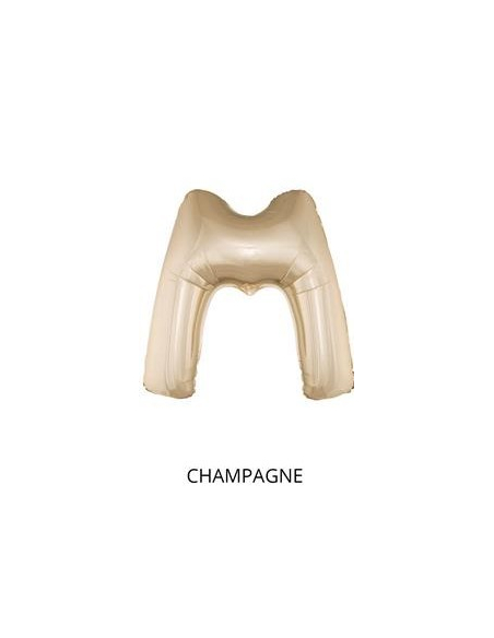 Ballon Aluminium Champagne ou Rose mordoré lettre -M- taille 102cm