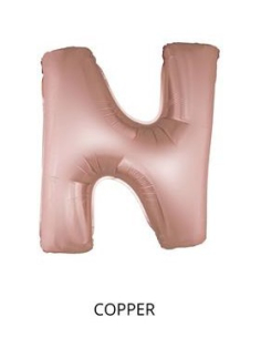 Ballon Aluminium Champagne ou Rose mordoré lettre -N- taille 102cm 2