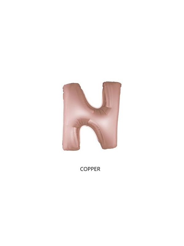 Ballon Aluminium Champagne ou Rose mordoré lettre -N- taille 102cm