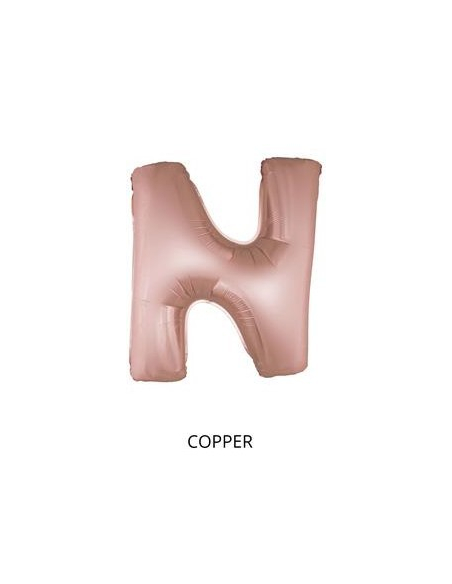 Ballon Aluminium Champagne ou Rose mordoré lettre -N- taille 102cm