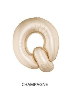 Ballon Aluminium Champagne ou Rose mordoré lettre - Q- taille 102cm