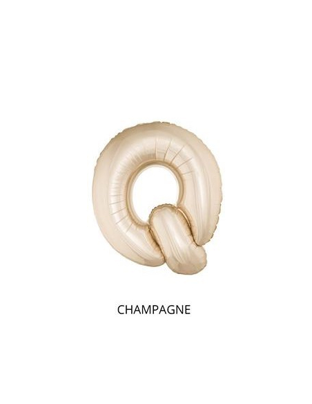 Ballon Aluminium Champagne ou Rose mordoré lettre - Q- taille 102cm