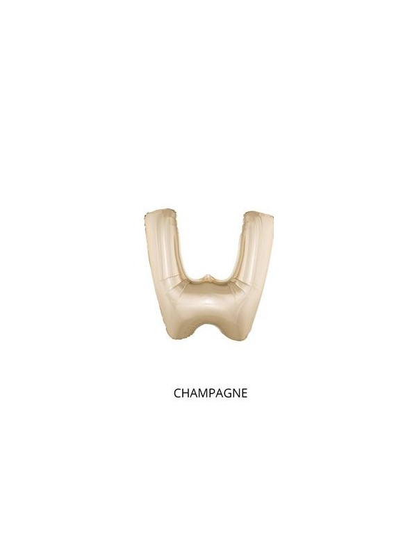 Ballon Aluminium Champagne ou Rose mordoré lettre -W- taille 102cm