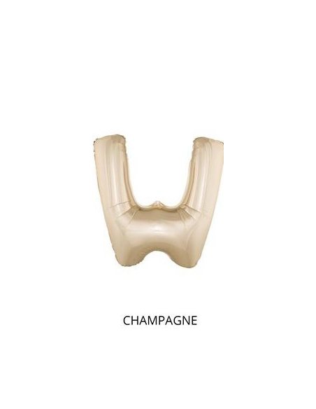 Ballon Aluminium Champagne ou Rose mordoré lettre -W- taille 102cm