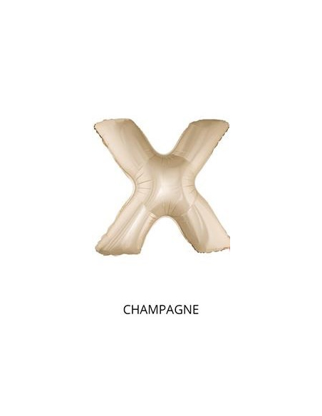 Ballon Aluminium Champagne ou Rose mordoré lettre -X- taille 102cm