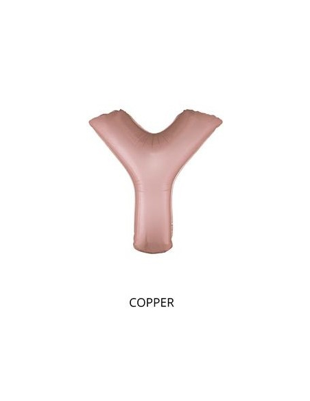 Ballon Aluminium Champagne ou Rose mordoré lettre -Y- taille 102cm