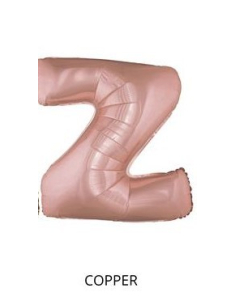 Ballon Aluminium Champagne ou Rose mordoré lettre -Z- taille 102cm 2