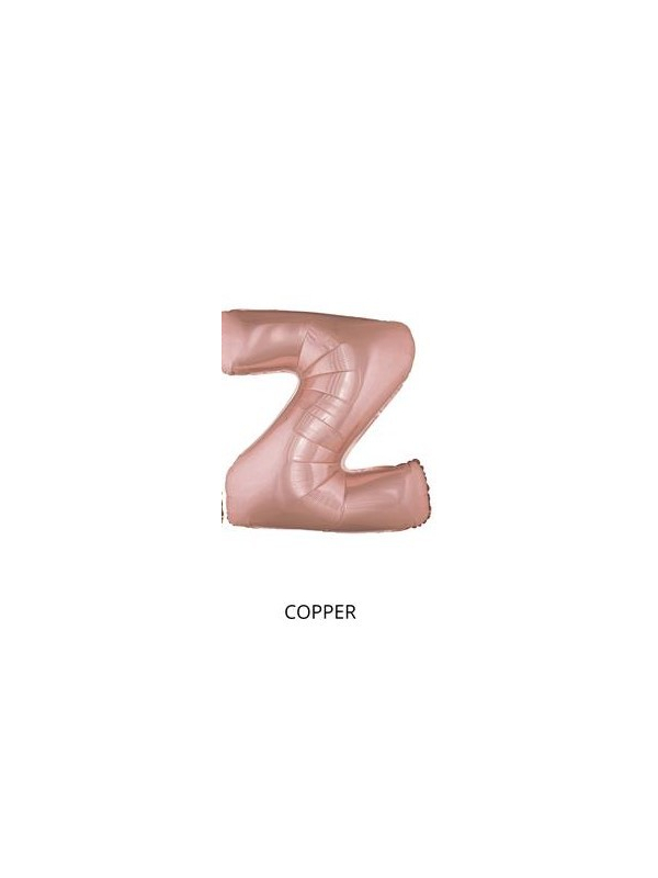 Ballon Aluminium Champagne ou Rose mordoré lettre -Z- taille 102cm