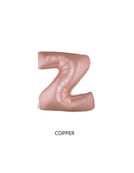 Ballon Aluminium Champagne ou Rose mordoré lettre -Z- taille 102cm