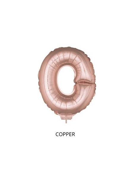 Ballon Aluminium Champagne ou Rose mordoré avec baton lettre -O- taille 41cm