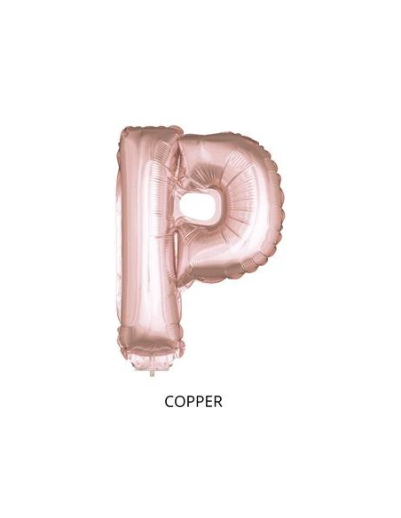Ballon Aluminium Champagne ou Rose mordoré avec baton lettre -P- taille 41cm