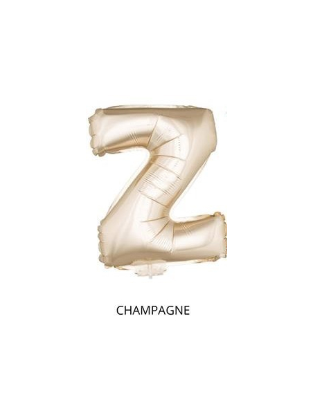 Ballon Aluminium Champagne ou Rose mordoré avec baton lettre -Z- taille 41cm
