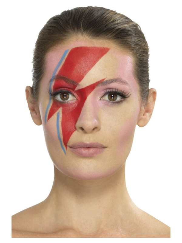 Kit Maquillage Superstar de l'Espace Années 70 (maquillage multicolore, pochoir, clair, applicateur)