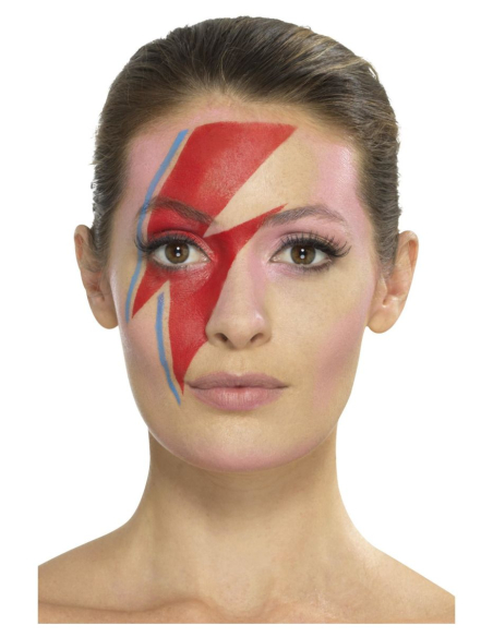 Kit Maquillage Superstar de l'Espace Années 70 (maquillage multicolore, pochoir, clair, applicateur)