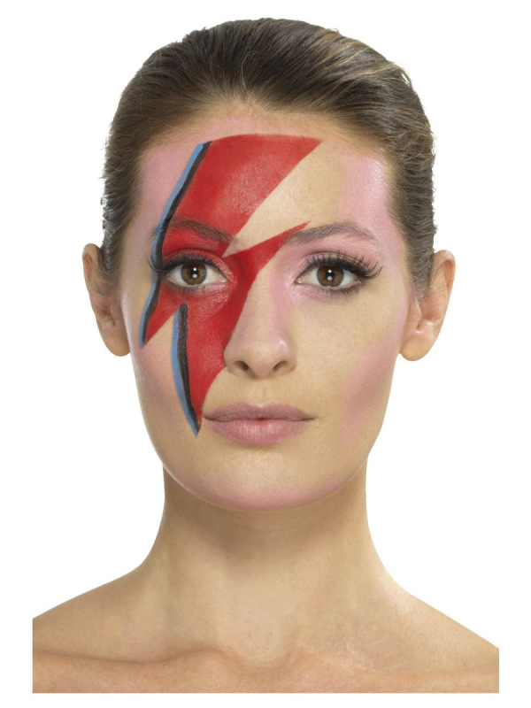 Kit Maquillage Superstar de l'Espace Années 70 (maquillage multicolore, pochoir, clair, applicateur)