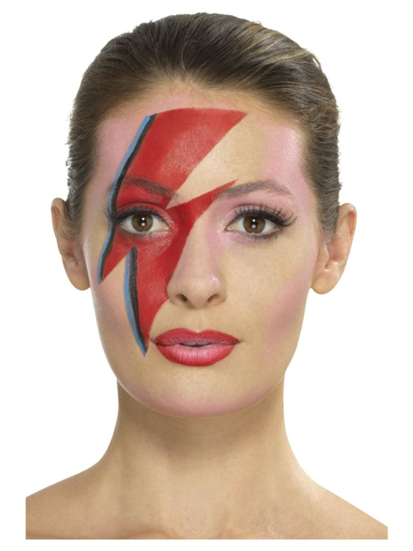 Kit Maquillage Superstar de l'Espace Années 70 (maquillage multicolore, pochoir, clair, applicateur)